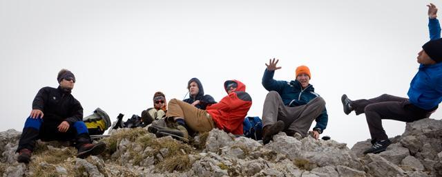 Skupinska fotografija na vrhu Vrtače