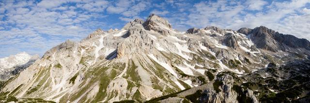 Triglav in Konjsko sedlo panorama