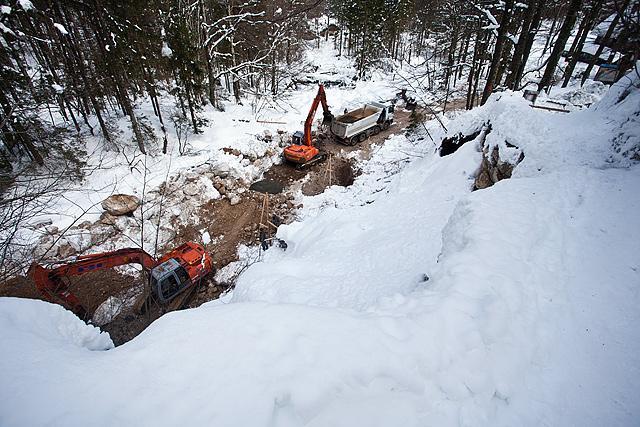 Saniranje skalnega podora
