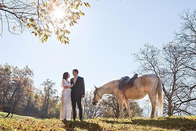 Ženin in nevesta fotografija