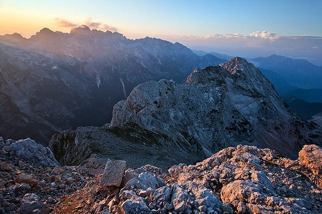 Sončni zahod dolina Vrata